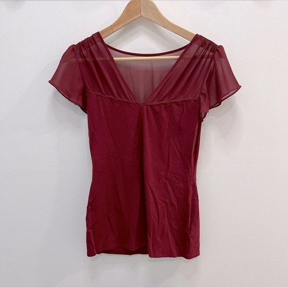 Beautiful red flutter blouse from express - Picture 1 of 6